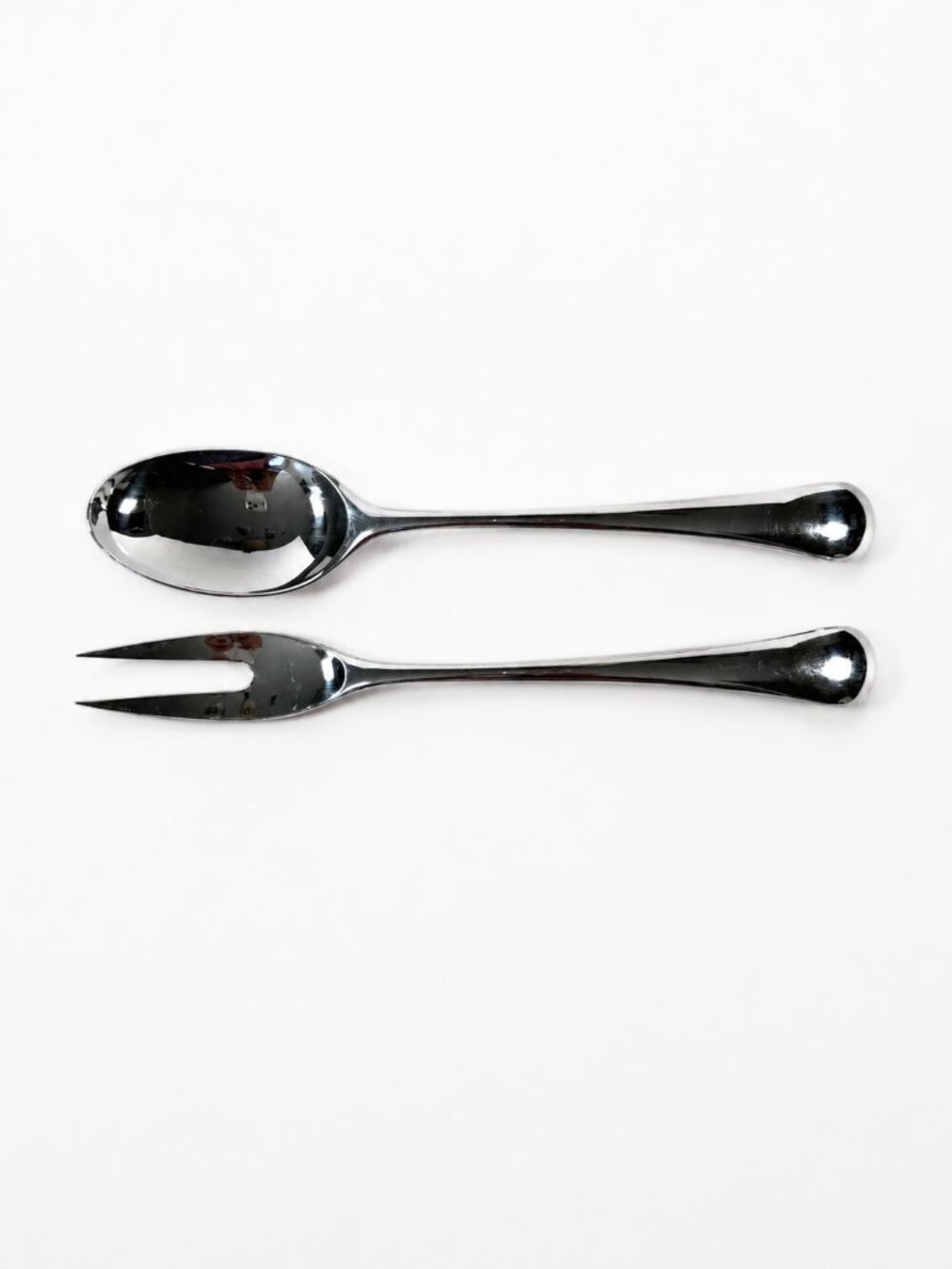 Dansk Torun 10" Serving Spoon & Fork Flatware Set - Stainless Steel - JAPAN